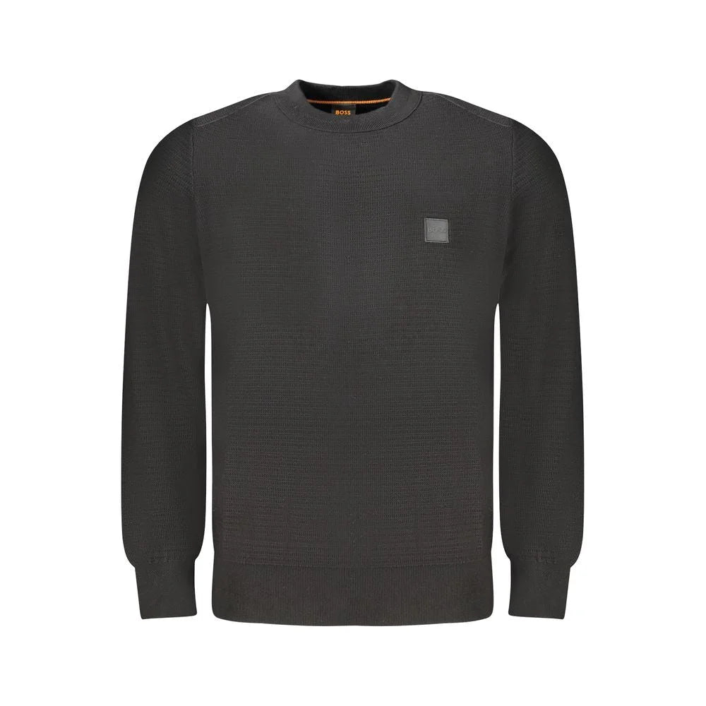 Hugo Boss Black Cotton Men Sweater - S