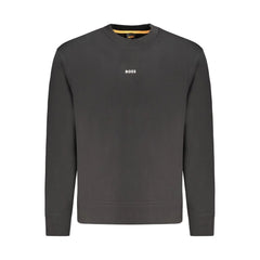 Hugo Boss Black Cotton Men Sweater - Sweatshirts
