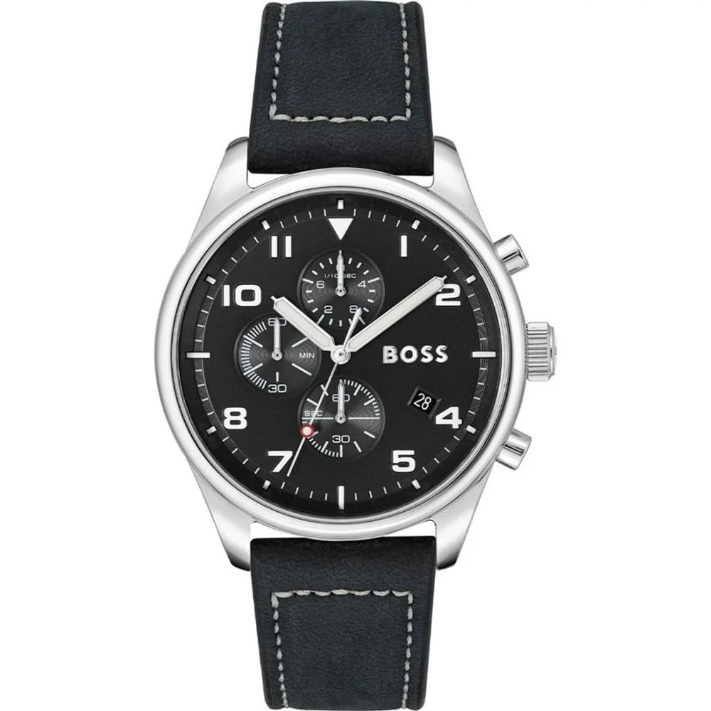 Hugo Boss Black Leather Dress Watch