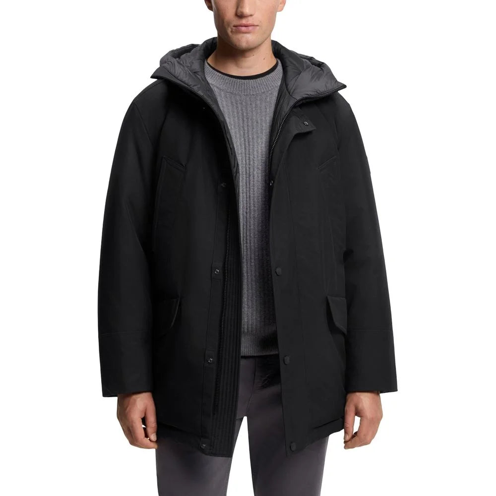 Hugo Boss Black Polyester Full-Length Jacket - IT50 | L - Parkas