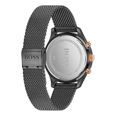 ساعة رسمية من الفولاذ المقاوم للصدأ الأسود من Hugo Boss