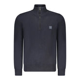 Hugo Boss Blue Cotton Men Sweater
