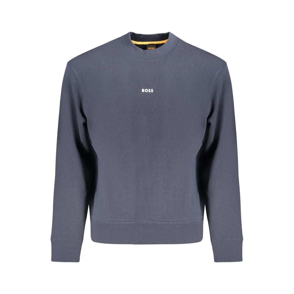 Hugo Boss Blue Cotton Men Sweater