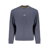 Hugo Boss Blue Cotton Men Sweater