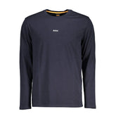 Hugo Boss Blue Cotton Men T-Shirt - T-Shirts