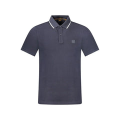 Hugo Boss Blue Cotton Polo Shirt - Polos
