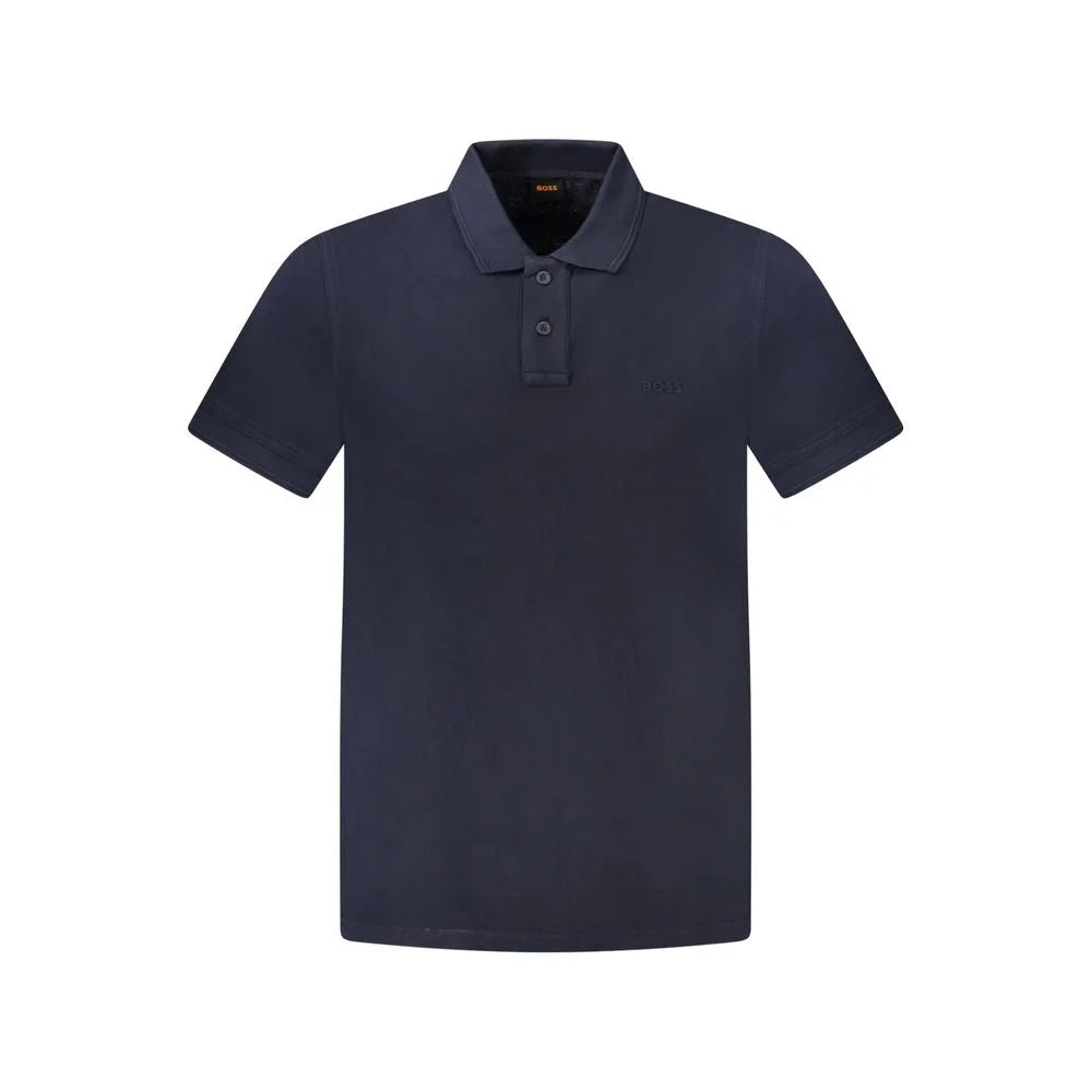 Hugo Boss Blue Cotton Polo Shirt - Polos
