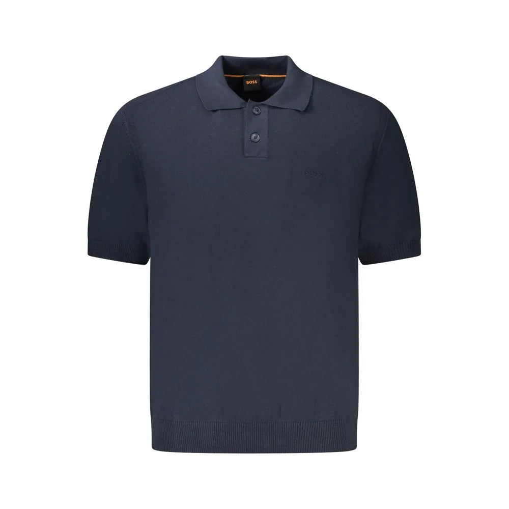 Hugo Boss Blue Cotton Sweater - XXL