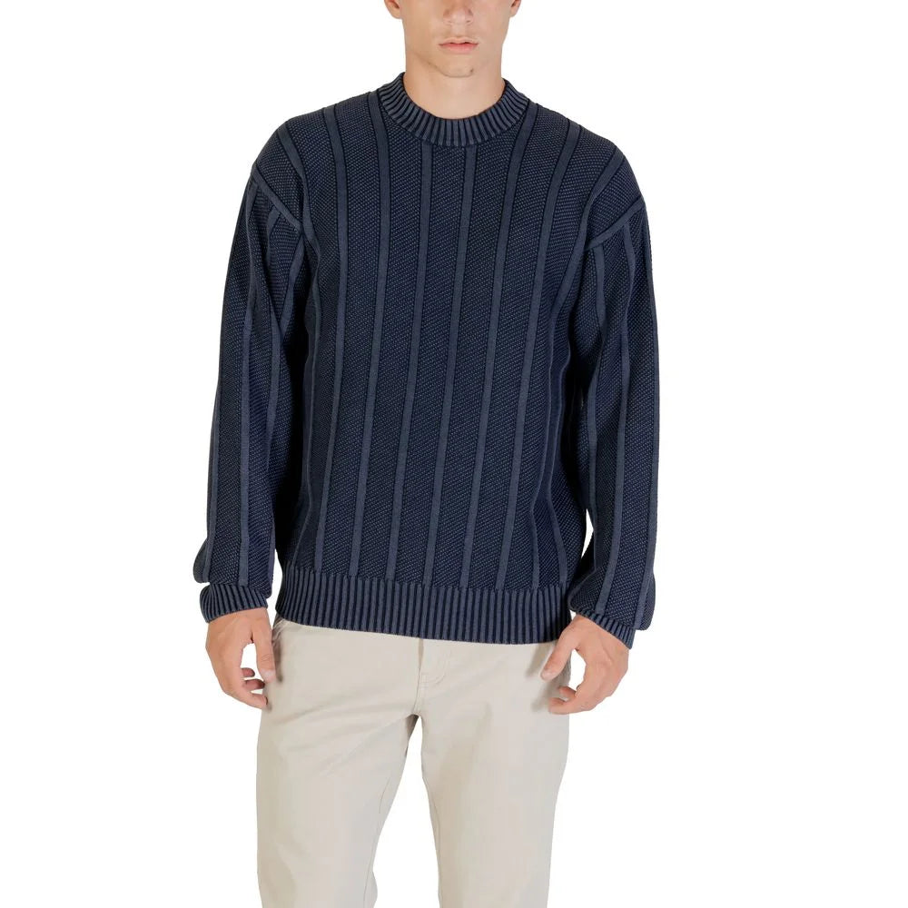 Hugo Boss Blue Cotton Sweatshirt - Sweatshirts