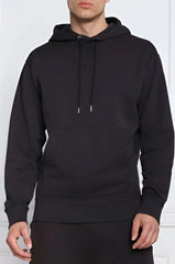 Hugo Boss Elegant Dark Blue Cotton Hooded Sweatshirt - Hoodies