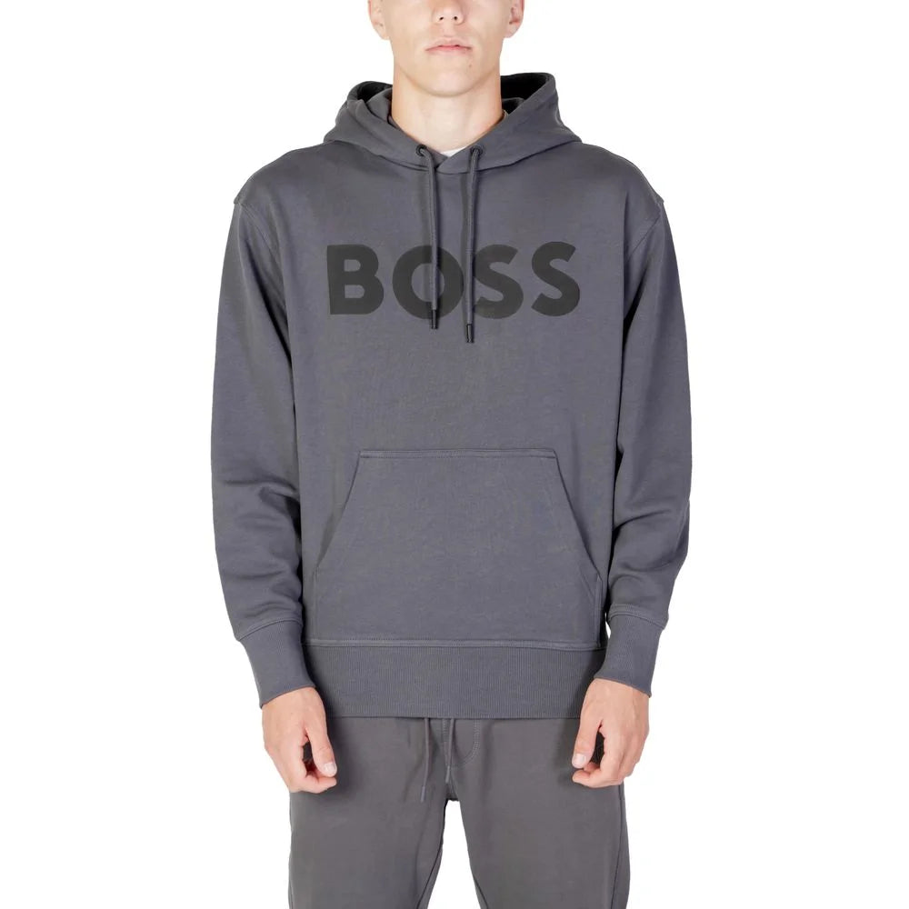 Hugo Boss Gray Cotton Hoody - IT44 | S