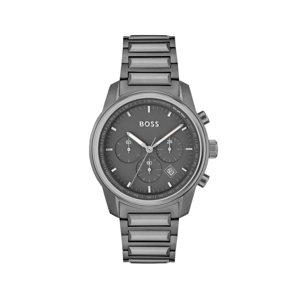 Hugo Boss Gray Stainless Steel Dress Watch