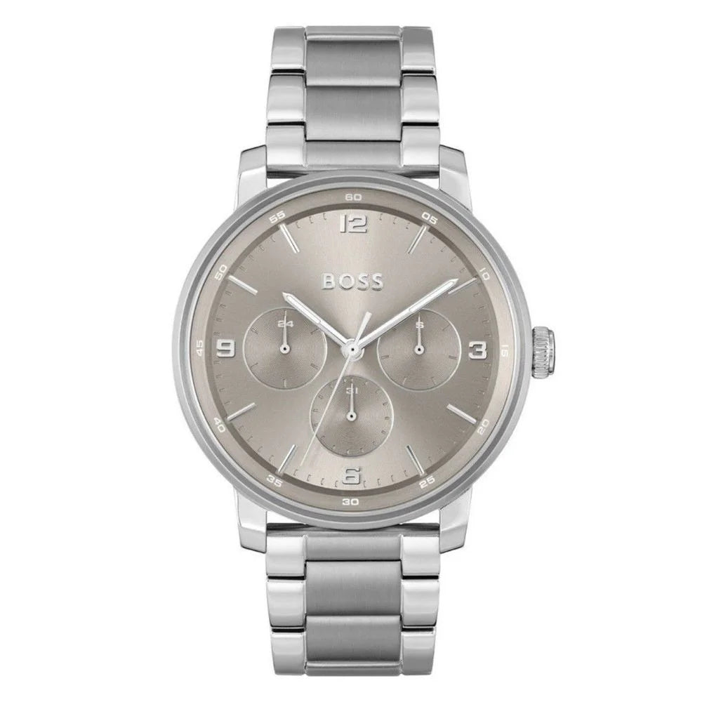 Hugo Boss Gray Stainless Steel Dress Watch