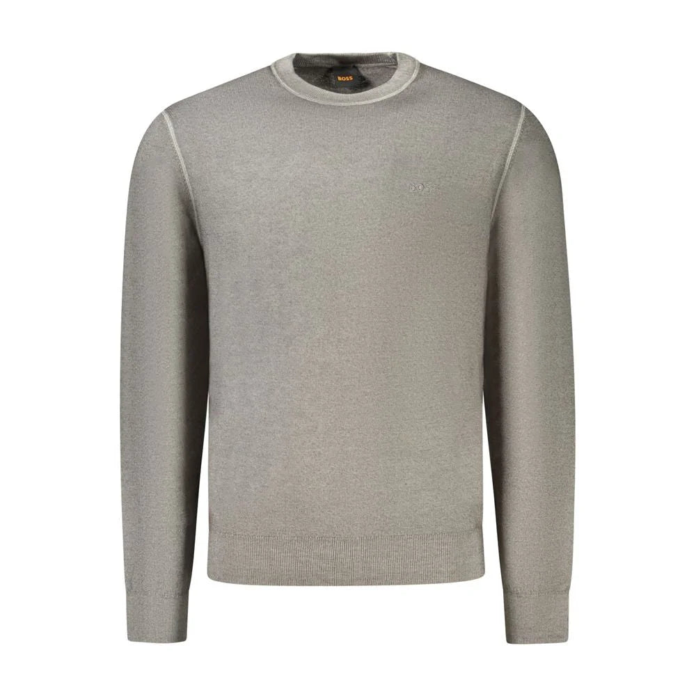 Hugo Boss Gray Wool Mens Sweater - XL