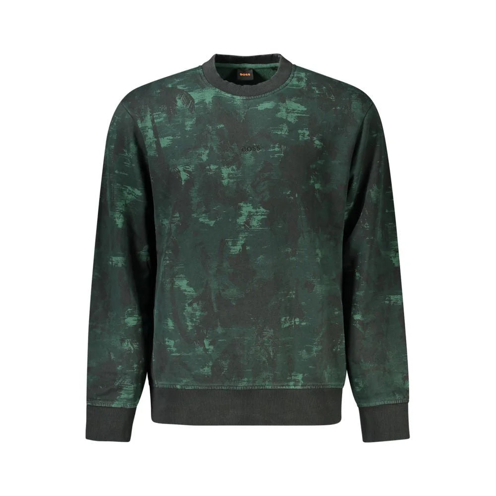 Hugo Boss Green Cotton Men Sweater - S