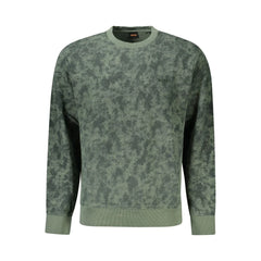 Hugo Boss Green Cotton Men Sweater - Sweatshirts