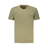 Hugo Boss Green Cotton Men T-Shirt - T-Shirts
