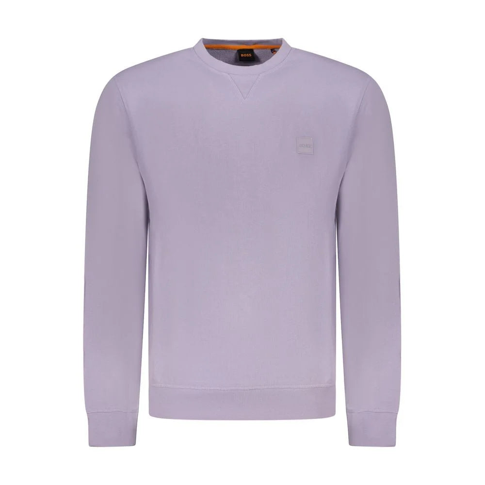 Hugo Boss Purple Cotton Men Sweater - Sweatshirts