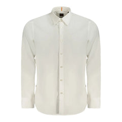 Hugo Boss White Cotton Men Shirt - S - Shirts