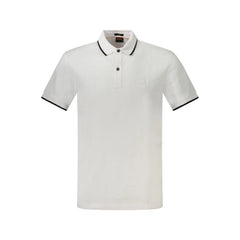 Hugo Boss White Cotton Polo Shirt - Polos
