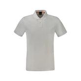 Hugo Boss White Cotton Polo Shirt - Polos