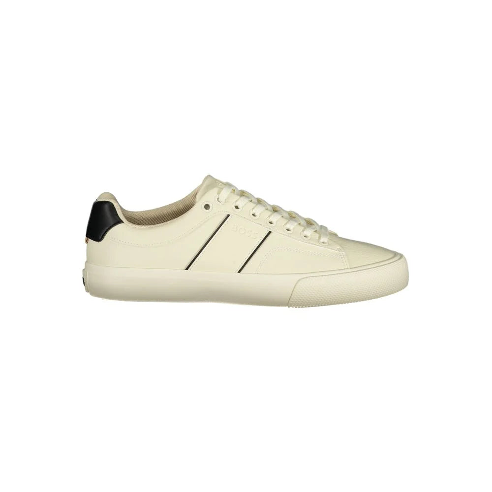 Hugo Boss White Polyester Sneaker