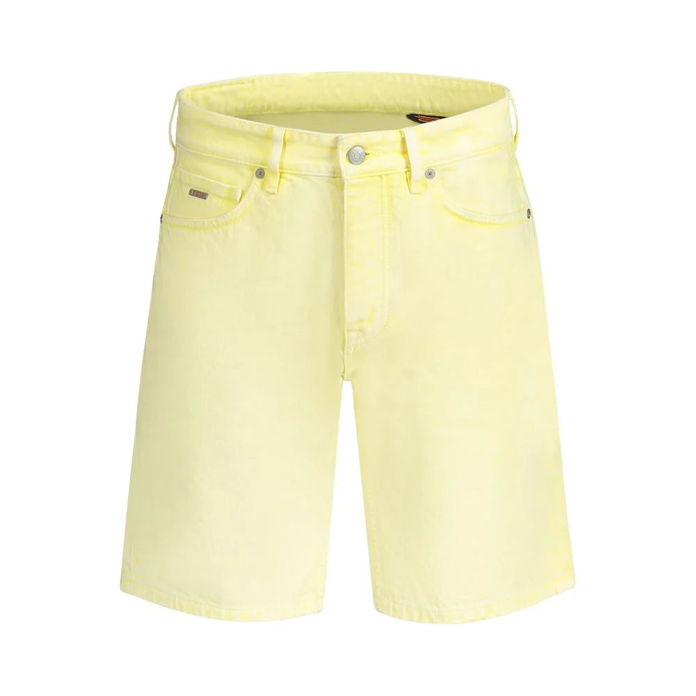 Hugo Boss Yellow Cotton Short - W35 - Chino Shorts