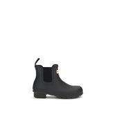 Hunter Black Rubber Ankle Boots