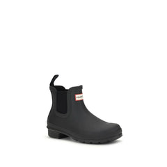 Hunter Black Rubber Ankle Boots