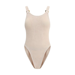 Hunza G Beige Polyamide One-Piece Swimsuit - One Size