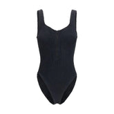 Hunza G Black Polyamide One-Piece Swimsuit - One Size
