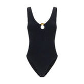 Hunza G Black Polyamide One-Piece Swimsuit - One Size