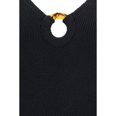 Hunza G Black Polyamide One-Piece Swimsuit - One Size