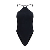 Hunza G Black Polyamide One-Piece Swimsuit - One Size