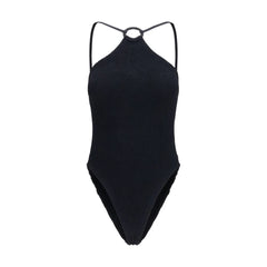 Hunza G Black Polyamide One-Piece Swimsuit - One Size