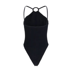 Hunza G Black Polyamide One-Piece Swimsuit - One Size