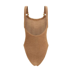 Hunza G Brown Polyamide One-Piece Swimsuit - One Size