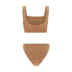 Hunza G Brown Polyamide One-Piece Swimsuit - One Size