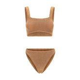 Hunza G Brown Polyamide One-Piece Swimsuit - One Size