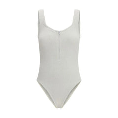 Hunza G White Polyamide One-Piece Swimsuit - One Size