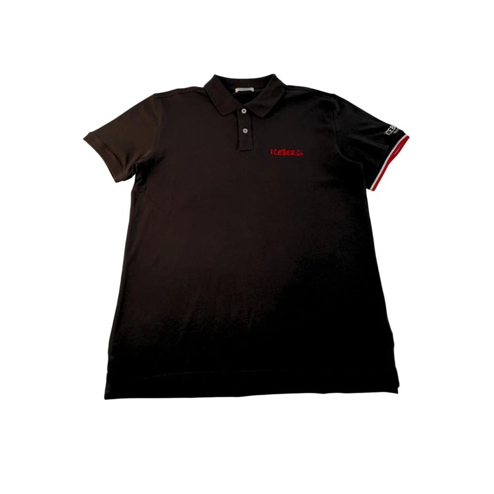 Iceberg Black Cotton Men Polo Shirt - Polos