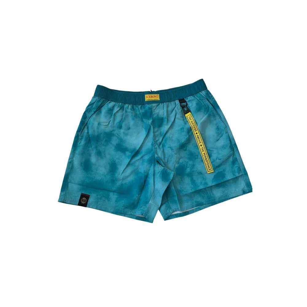 Iceberg Light Blue Polyester Men Swim Short - Swim Boxers