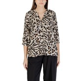 ICHI Beige Viscose Blouse - XXL - Blouses