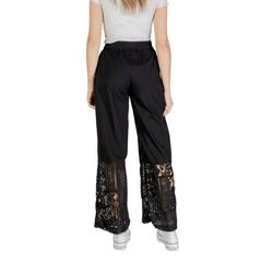 ICHI Black Cotton Pant - Trousers