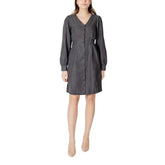 ICHI Black Cotton Short - Dresses