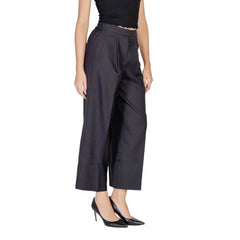ICHI Black Polyester Pant - Trousers