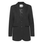 ICHI Black Recycled Polyester Blazer - IT38|XS - Coats & Jackets