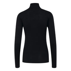 ICHI Black Viscose Turtleneck - XL - Sweaters