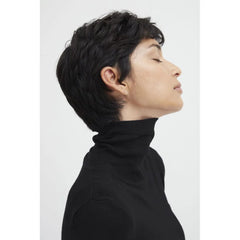 ICHI Black Viscose Turtleneck - XL - Sweaters