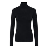 ICHI Black Viscose Turtleneck - XL - Sweaters